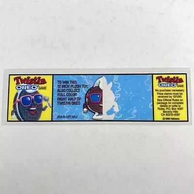 Twistin Oreo Game Vintage 1990 Nabisco Cookie Character Left Half 90s Rare 5” • $7.99