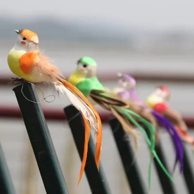 Artificial Feather Birds Nest Decorative Mini Swallows Home Garden Ornaments __- • $6.63