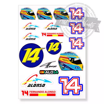 Fernando Alonso F1 Formula One A4 Printed Vinyl Decal Sticker High Quality • $14.95