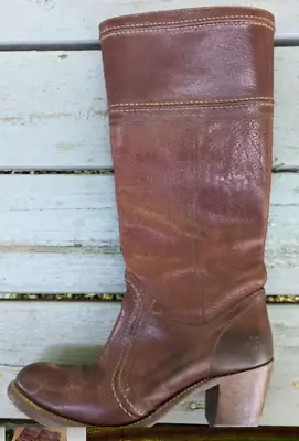 Frye Jane 77230 Women's Brown Genuine Leather Knee High Western Boots US 9.5 • $85