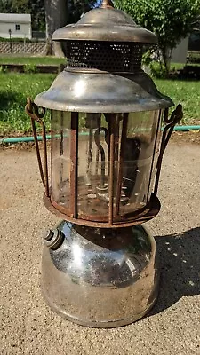 Vintage  Akron Lamp Co.   Diamond Co.  Lantern Ohio  With Mica Globe  1920's • $99.99