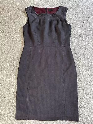 $1.24 • Buy Ladies Next Grey Sleeveless Work/formal Summer Knee Length Dress 8/10