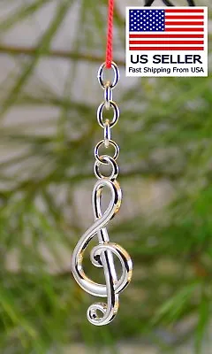 Music Keychain Silver Treble Nice Gift • $1.99