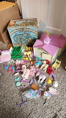 6 My Little Pony VTG Hasbro G1 1980s + Accessories Lot Show Stable With Box • $89.99