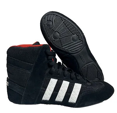 Vintage 1998 Adidas Club Mondial 2 Wrestling Shoes Mens 6 Black Red Worn 1 LBN • $162.95