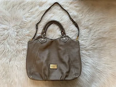 MARC By MARC JACOBS Classic Q Francesca TAUPE Pebbled Leather Tote Hobo Handbag • $34.93