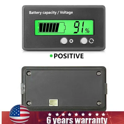 DC 12/24/36/48V Battery Meter Battery Capacity Voltage Monitor Gauge Indicator • $11.98