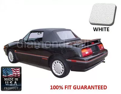 Fits: 1990-June 1992 WHITE Mercury Capri Convertible Soft Top & Plastic Window • $249.30