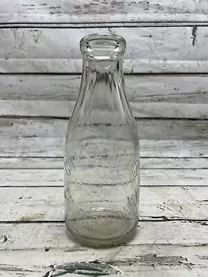 VTG Chas A. Hoak's Modern Sanitary Dairy Round Quart Milk Bottle - Harrisburg PA • $20