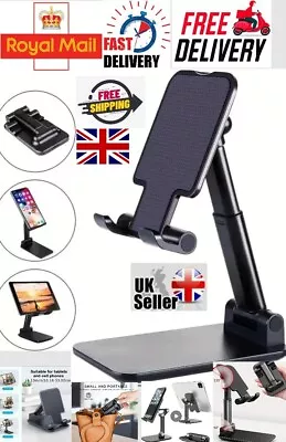 Mobile Phone Holder Stand Desktop Portable Table Desk Mount For IPhone IPad Tab • £5.85