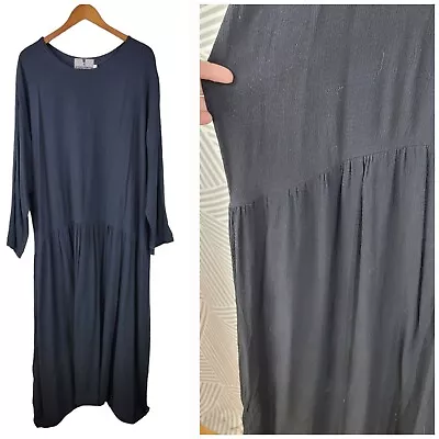 Vintage Crunch Shirt Dress Plus Size 2 2X 18/20 Modest Long Alt Art Lagenlook  • $23.99