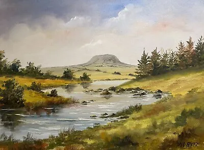 Irish Art Original Framed Oil Painting SLEMISH MOUNTAIN CO. ANTRIM N. IRELAND • £325