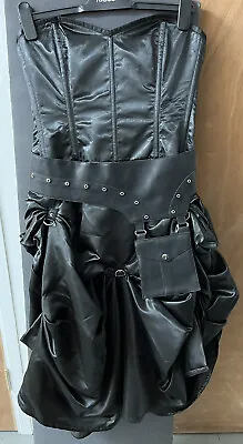 £43 • Buy Burlesque Black Ladies Fancy Dress Costume Rocky Horror Show Various Sizes