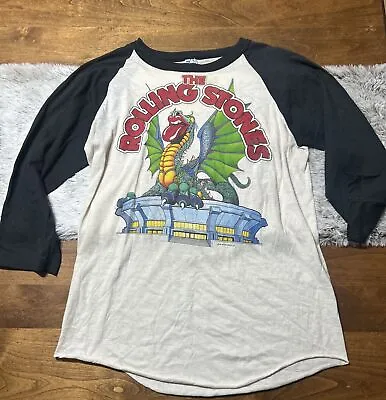 Vintage 1981 The Rolling Stones Los Angeles Tour Raglan Jersey Shirt Large • $209