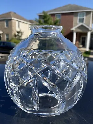 Waterford Crystal Round Lamp Top Or Hurricane Top Replacement Top Only Lismore • $80