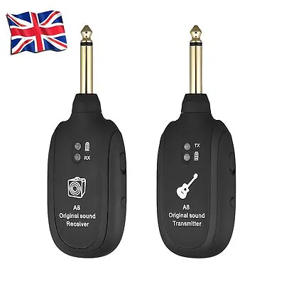 A8 UHF Wireless Guitar Transmitter Receiver Set 730mhz For Electric Guitars Bass • £14.57