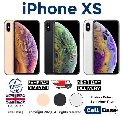 NEW Apple IPhone XS 64GB 256GB 512GB Unlocked Device Smartphone BOX Re- SEALED • £204.99