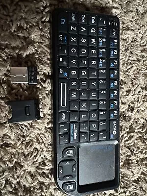 Rii RT-MWK01 X1 Portable Mini Wireless Keyboard With Touchpad Mouse Black • $9.99