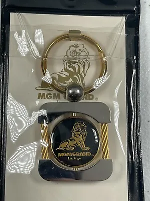 MGM Grand Hotel Las Vegas Keychain By Christy Garrison Brass Nickel & Gold-NEW • $9.99