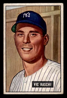 1951 Bowman Baseball #25 Vic Raschi VG/EX *g1 • $15