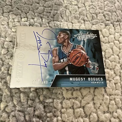 2015-16 Panini Absolute MUGGSY BOGUES Marks Of Fame On-Card Auto;#’d 101/149🔥 • $49.99