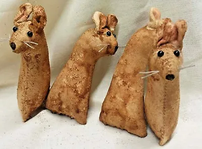 Primitive Mice/Set Of 4/Farmhouse/Grunged • $8.50