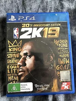 NBA 2K19 PS4 PlayStation 4 20th Anniversary Edition LeBron James • $11