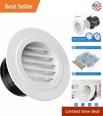 4 Inch Soffit Vents With Built-in Fly Screen - Bathroom Exhaust Vent Office Home • $17.99