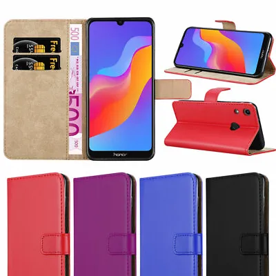 Huawei Y6 2019 Phone Case Leather Wallet Flip Stand View Cover For Huawei • £5.95