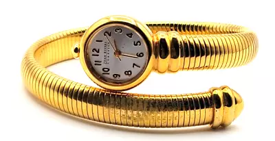 Joan Rivers Wrist Watch Snake Coil Wrap Gold Tone Vintage • $74.87