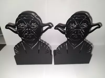 Yoda Black Metal Bookends • $8