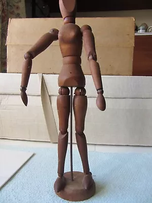 Vintage Artist Model Posable Human Figure Wooden • $1.24