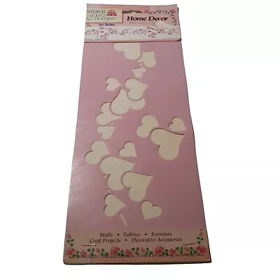 Craft Supply Stencil String Of Hearts For Walls Fabrics Furniture Craft Projects • $30.90