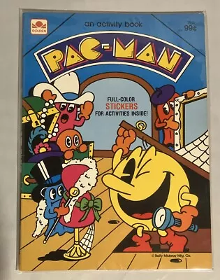 1983 Golden Book Pac-Man An Activity Book Full Color Stickers Paper Dolls • $20