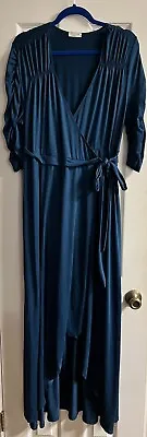Fabulous Kiyonna Teal Maxi Dress Size 1X • $32.99