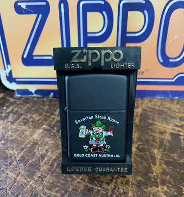 Vintage Zippo Souvenir Lighter Bavarian Steak House Gold Coast  Made In USA • $84.50