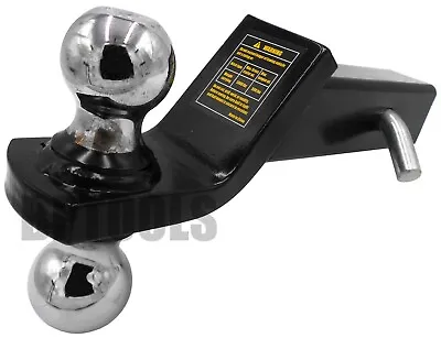 1-7/8  & 2  Double Hitch Ball Tube Receiver Tow Mount Trailer Truck Receiver • $34.99