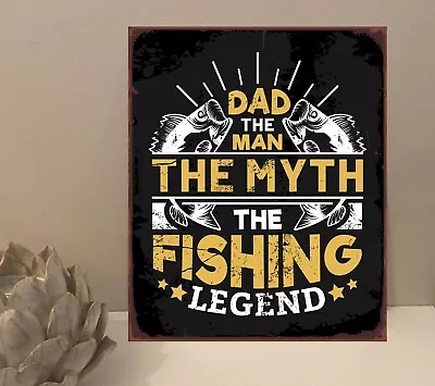 1x Dad Fishing Quote Metal Plaque Sign Gift House Novelty (mt175) • £3.99