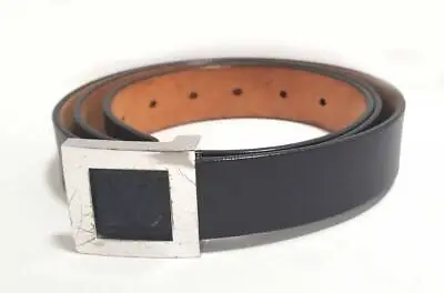 Authentic LOUIS VUITTON Belt Santule Stamp M6896W Black 43.30in # 44 Men's • $175.13