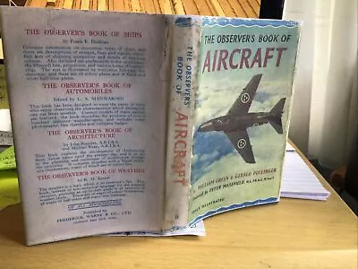 Observers Book Of Aircraft 1960 No Year On Spine + Copy D/J • £9.99