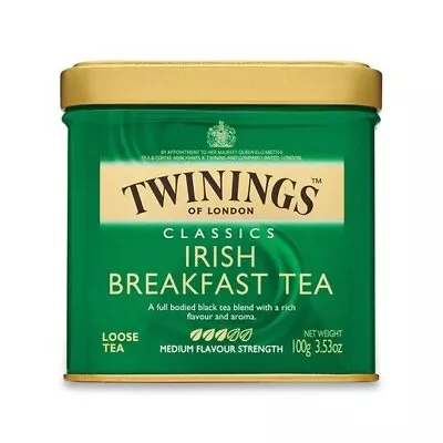 Twinings Irish Breakfast Loose Tea Caddy 100g Loose Tea Free Shipping World Wide • $45.99