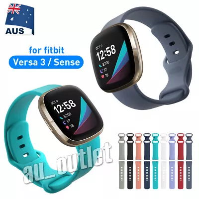 Replacement Silicone Watch Wrist Sports For Fitbit Versa 4 3/ Sense 2 Wristband • $3.99