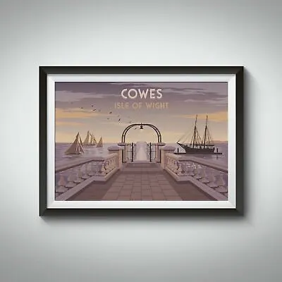 Cowes Isle Of Wight Travel Poster - Framed - Vintage - Bucket List Prints • £140