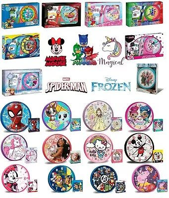 £12.99 • Buy Licensed Character Time Teacher & Analogue Wall Clock Childrens Room Decor Gift