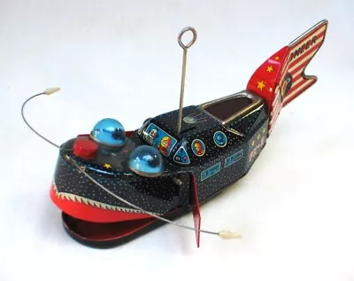 Vintage 1960 Tin Wind Up Space Whale - PX-3 Pioneer - Trademark K.O - Japan • $300