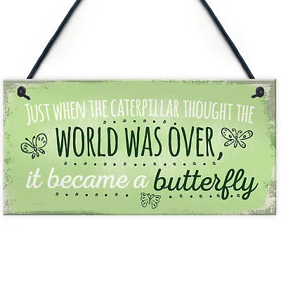 £3.99 • Buy Butterfly Quote Plaque SummerHouse Sign Garden Shed Mum Nan Beautiful Home Gift