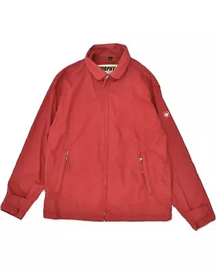 MURPHY & NYE Mens Bomber Jacket UK 40 Large Red Cotton GE10 • $27.21