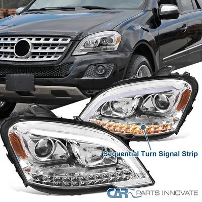 Fits 2009-2011 Mercedes Benz W164 ML320 LED Sequential Strip Projector Headlight • $399.95