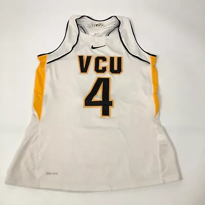 Nike VCU Rams Basketball Jersey S Small Womens White Dri Fit #4 Game Stitched • $7.50