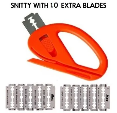 Snitty Cutter Razor Vinyl Art Knife Car Wrapping Paper Cutting Tool W 10 Blades • $10.95